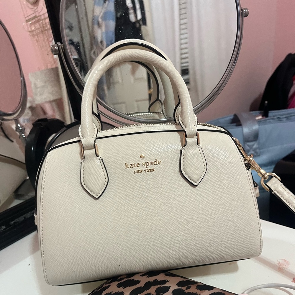 Kate Spade Madison Small Ivory Duffle Bag